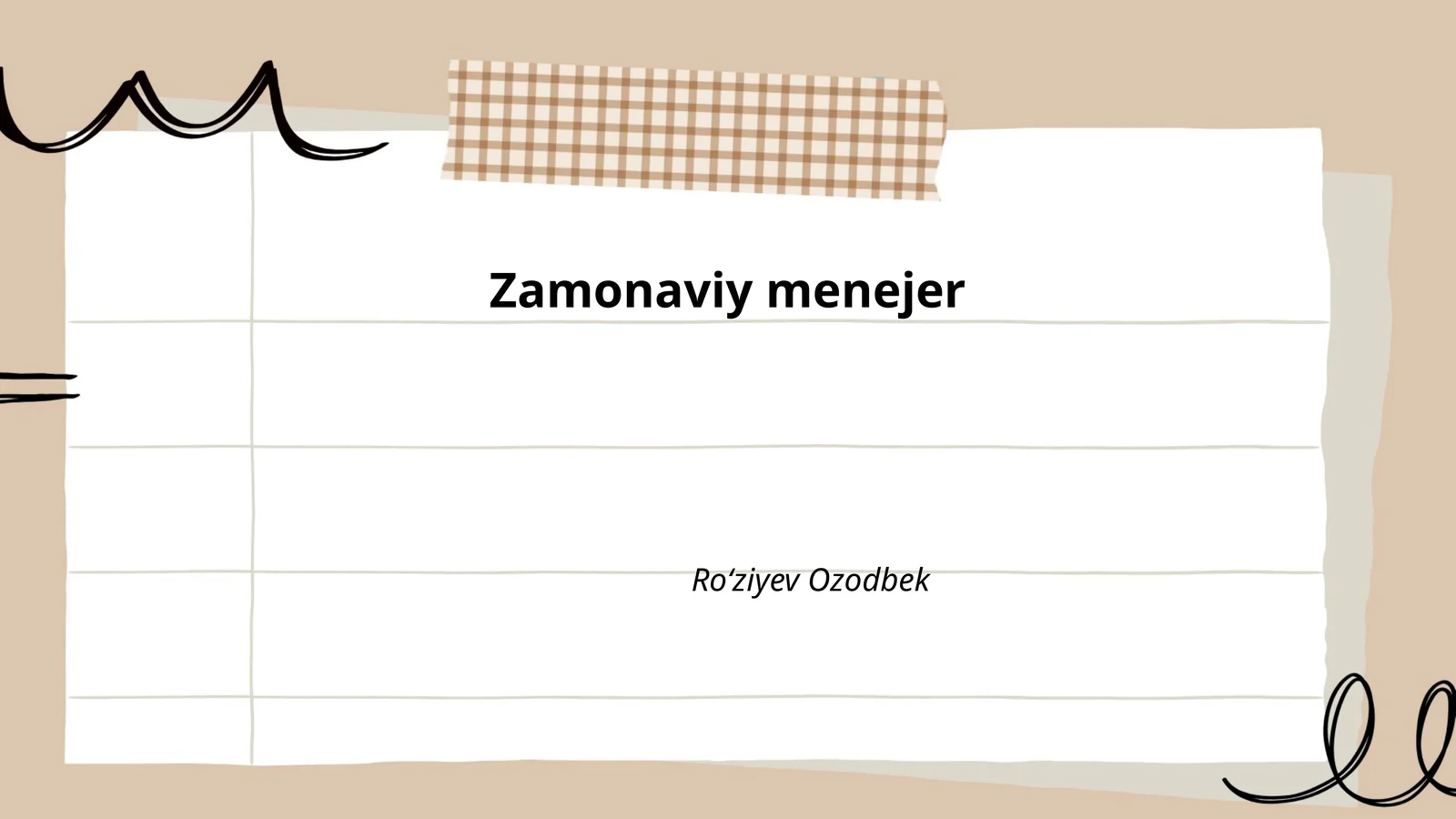 Zamonaviy menejer