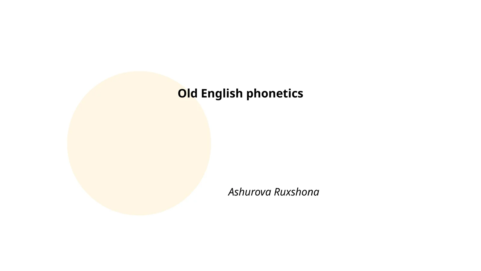 Old English phonetics