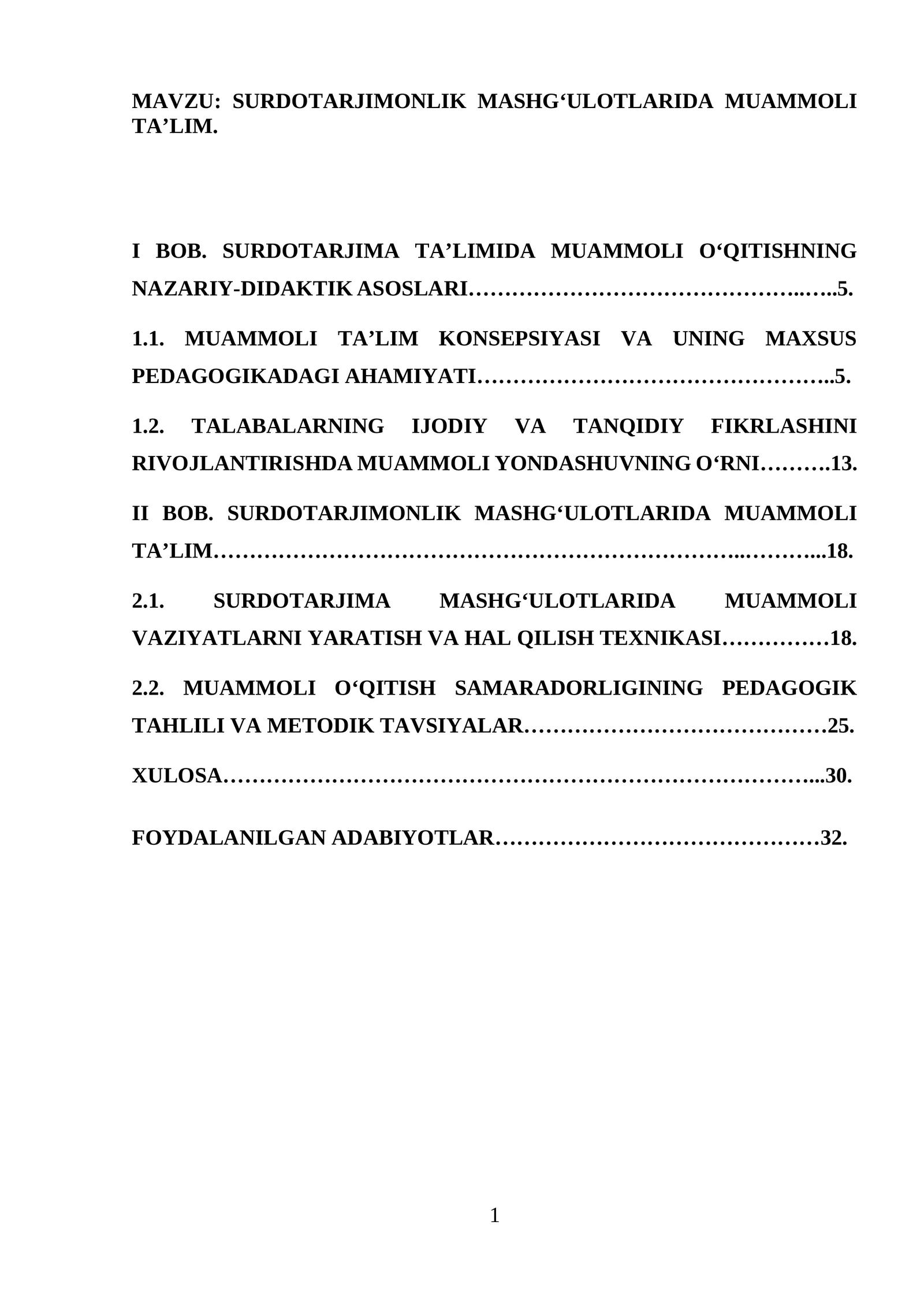 SURDOTARJIMONLIK MASHG‘ULOTLARIDA MUAMMOLI TA’LIM.