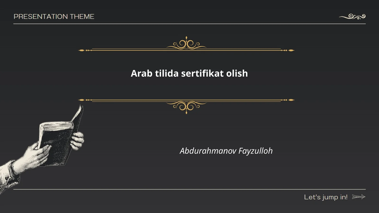 Arab tilida sertifikat olish