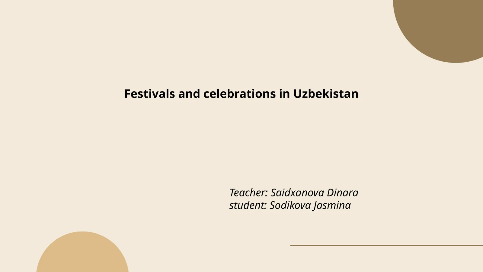 Festivals and celebrations in Uzbekistan