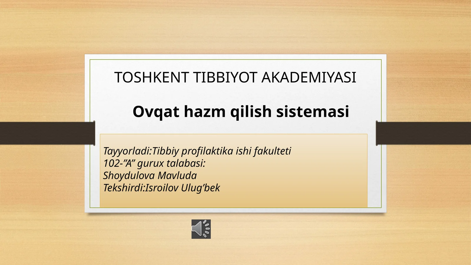 Ovqat hazm qilish
