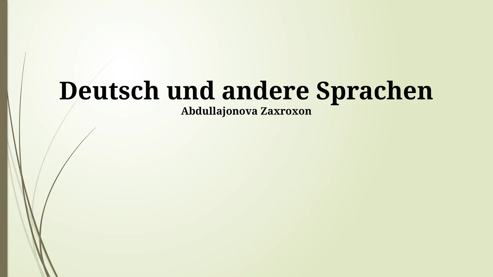 Deutsch und andere Sprachen