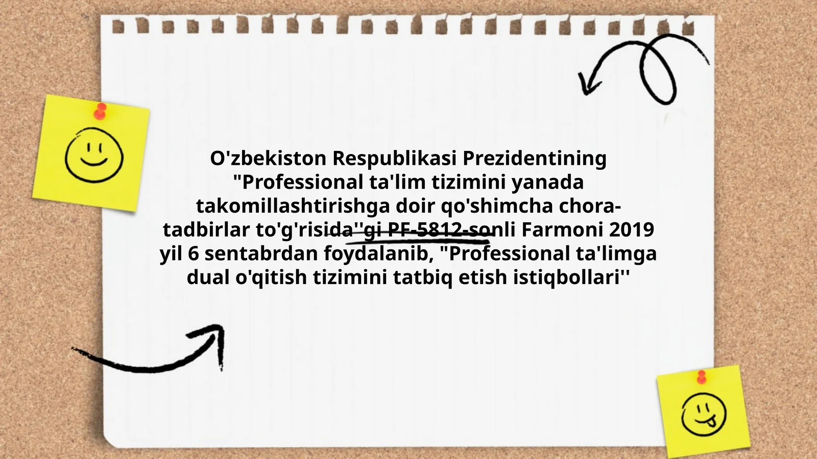 Professional ta'lim tizimini yanada takomillashtirishga doir qo'shimcha chora-tadbirlar