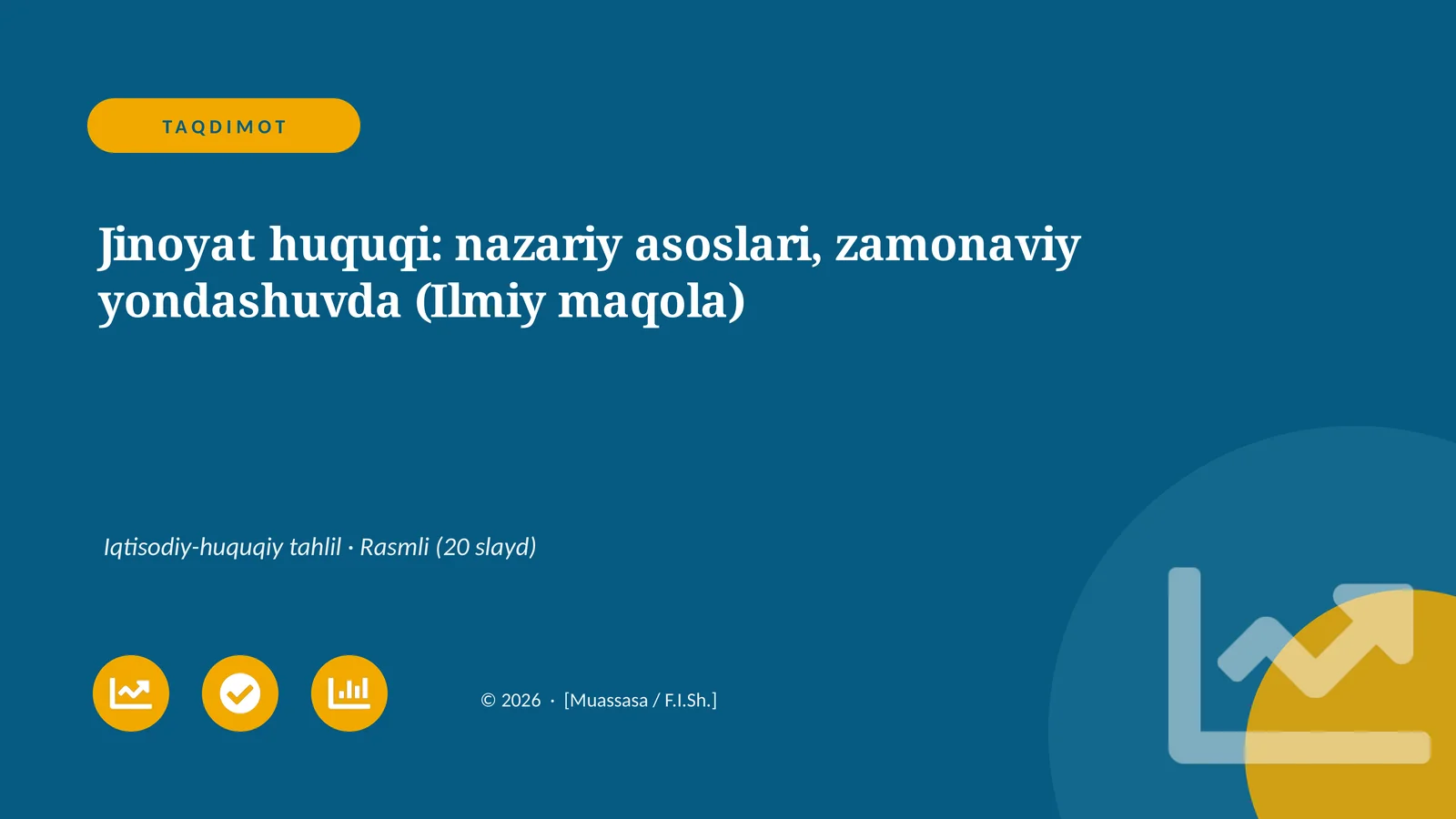 Jinoyat huquqi: nazariy asoslari, zamonaviy yondashuvda (Ilmiy maqola)