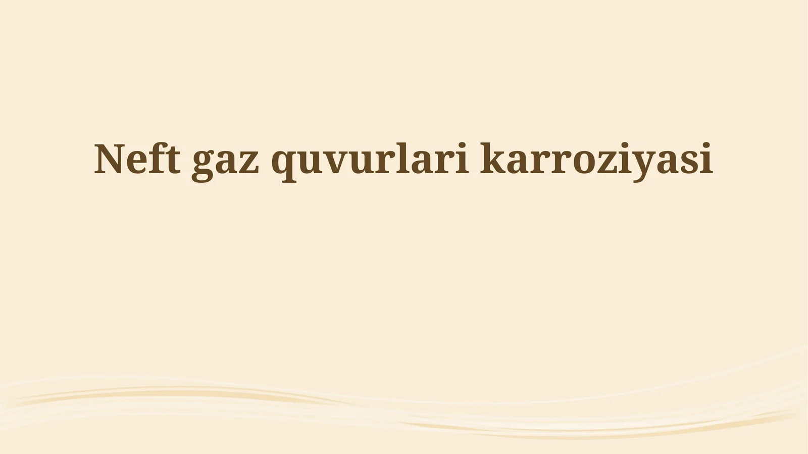 Neft gaz quvurlari karroziyasi