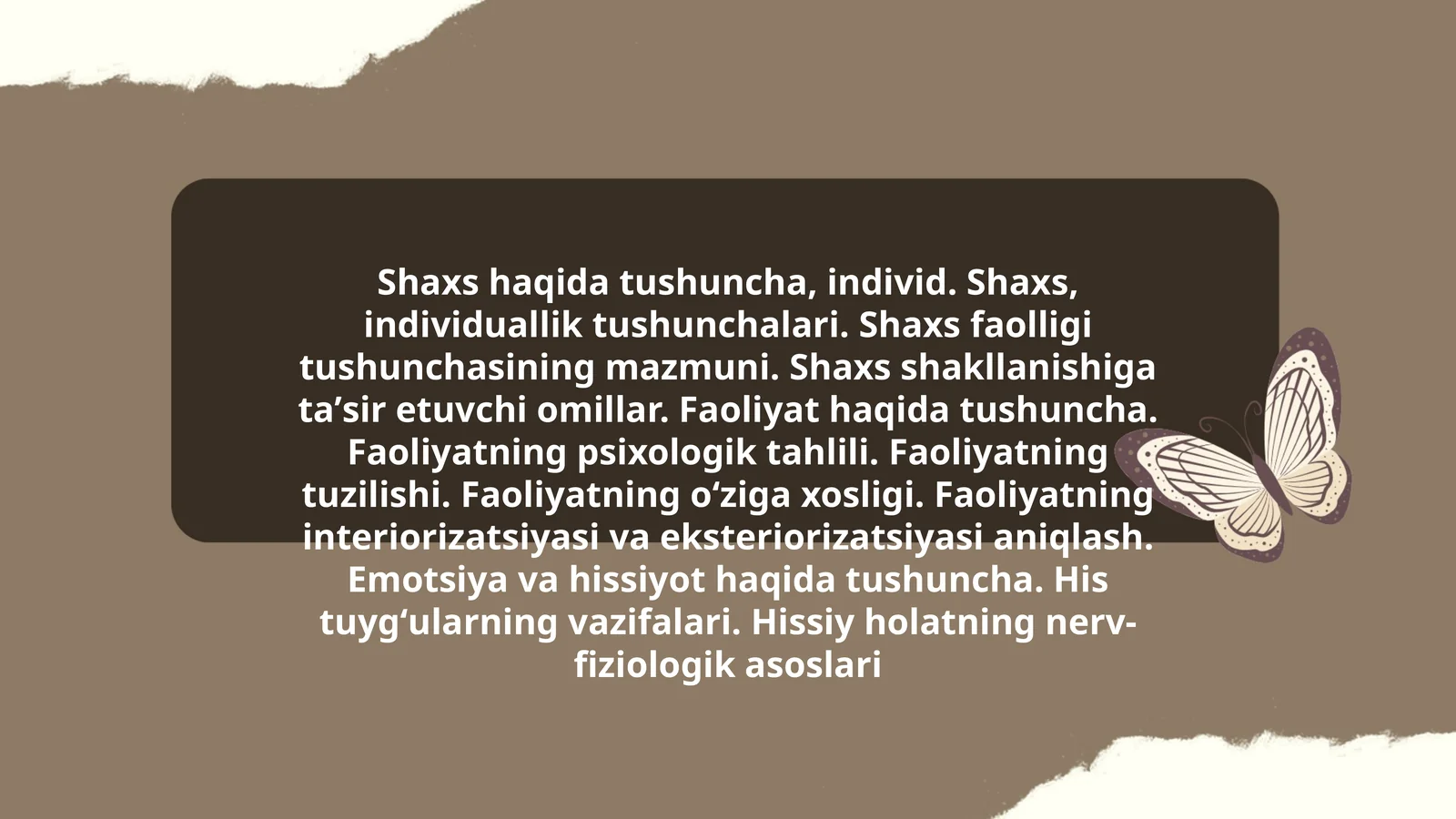Faoliyatning psixologik tahlili