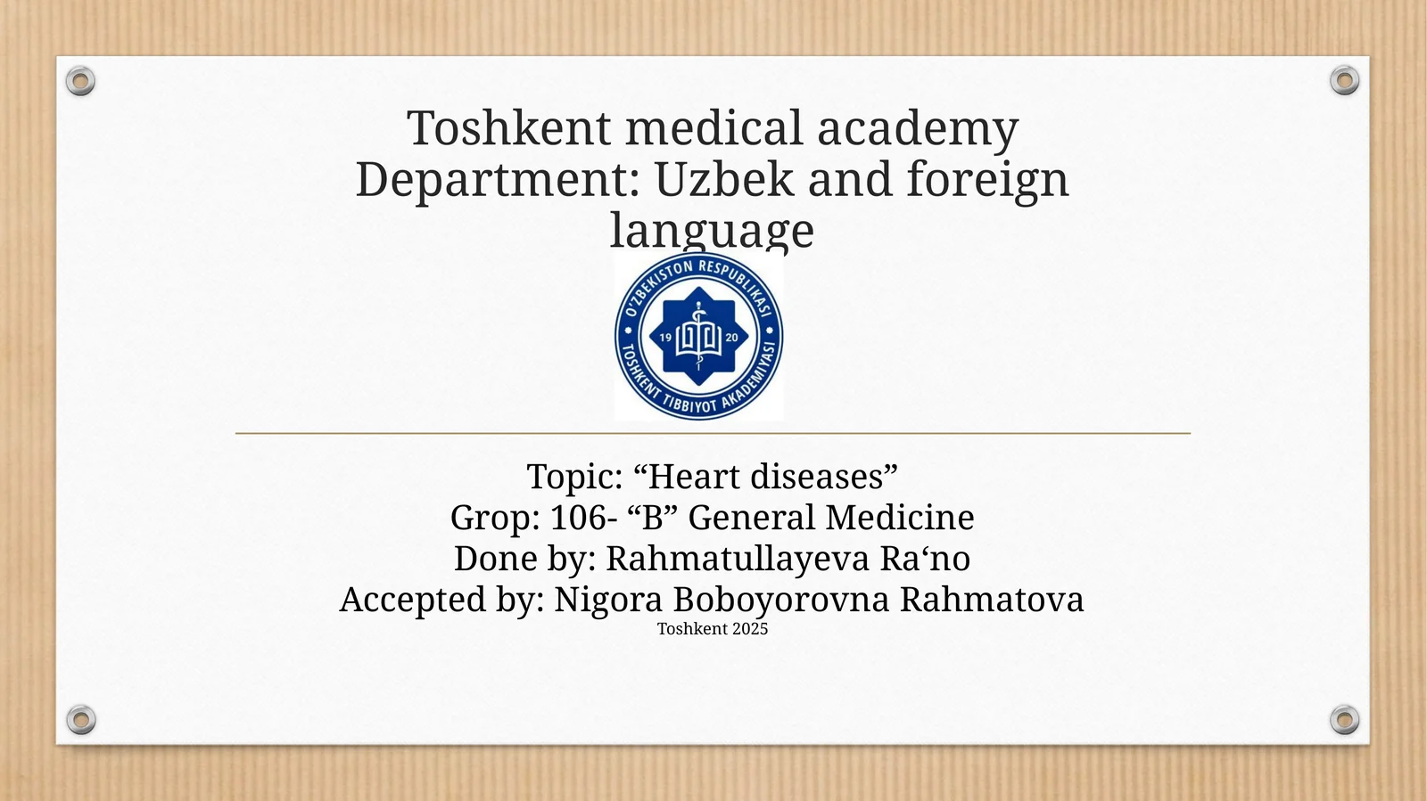“Heart diseases”