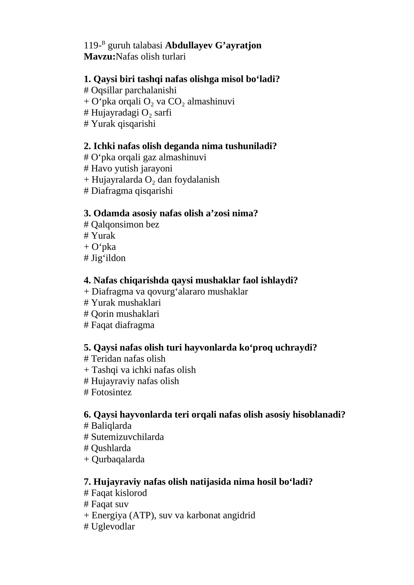 Nafas olish turlari