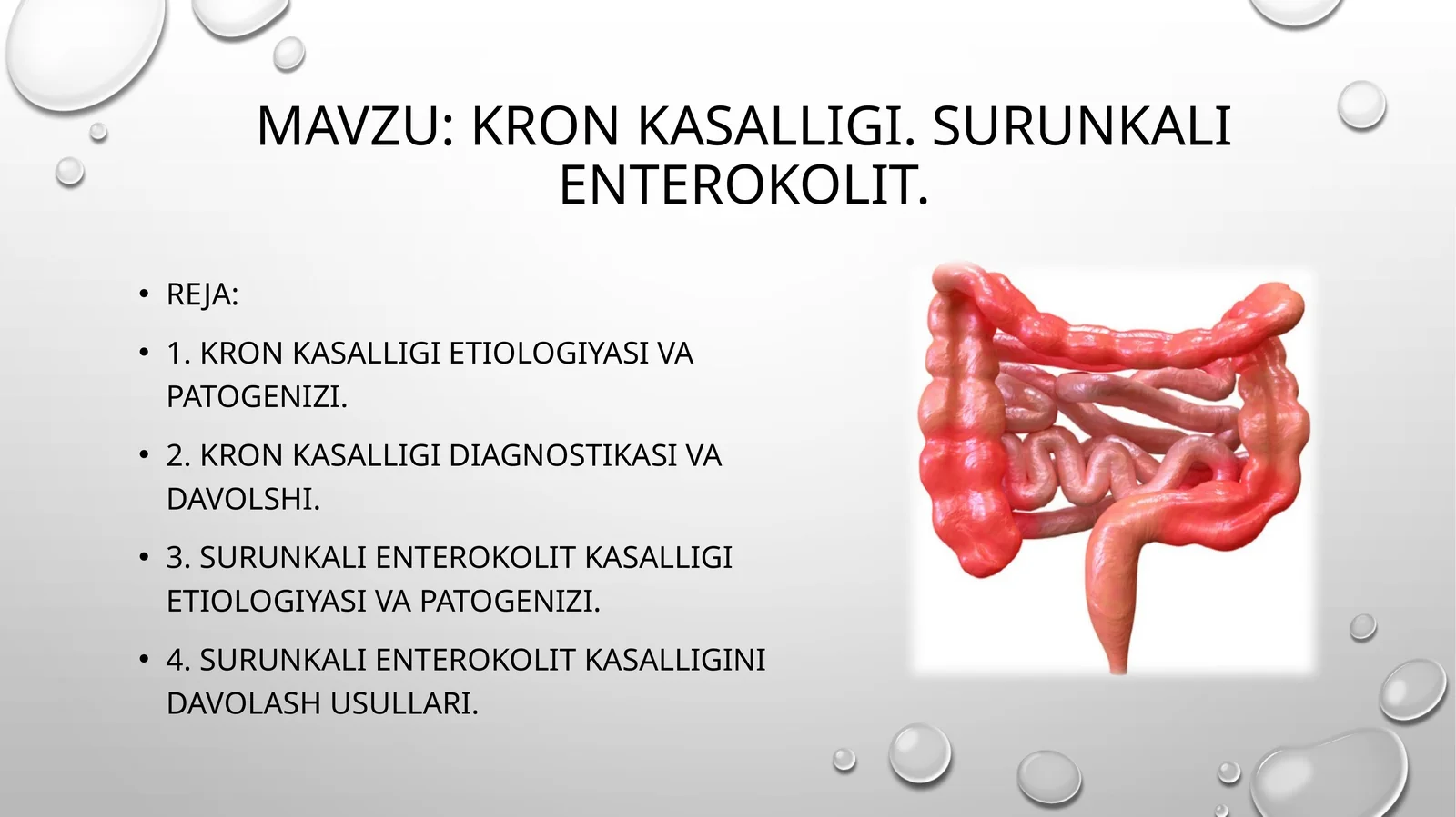 Kron kasalligi. Surunkali enterokolit
