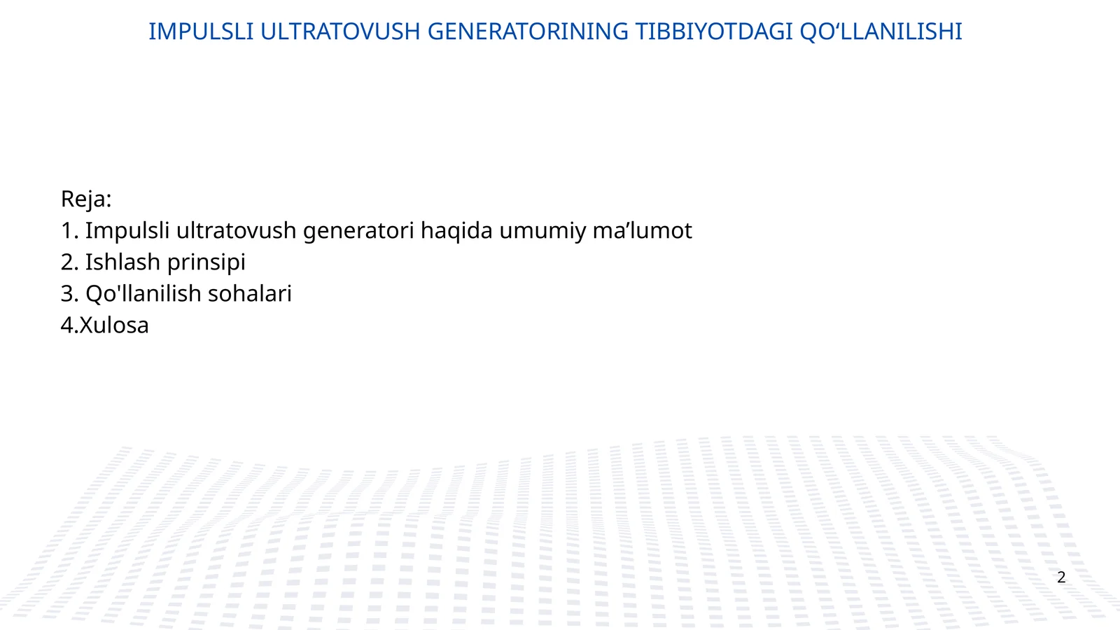 Impulsli ultratovush generatori