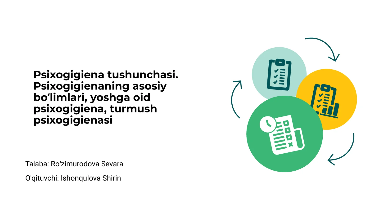Psixogigiena tushunchasi