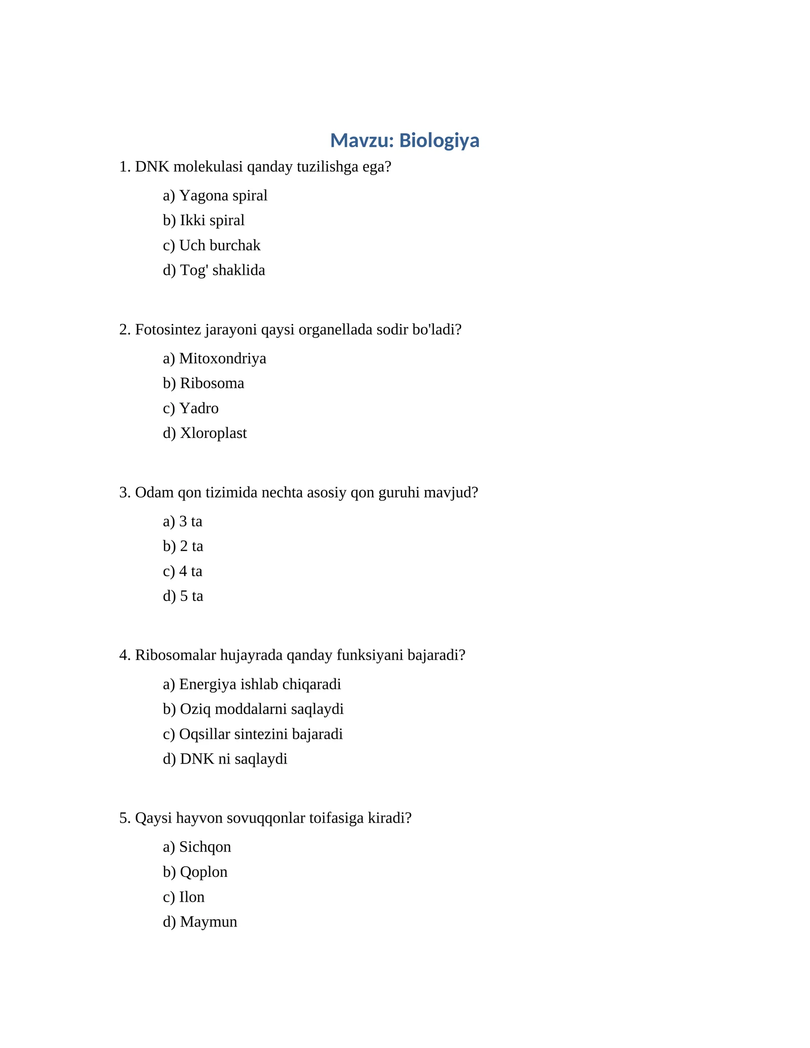 Biologiya