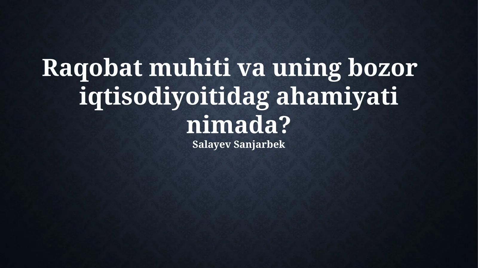 Raqobat muhiti va uning bozor iqtisodiyoitidag ahamiyati nimada?
