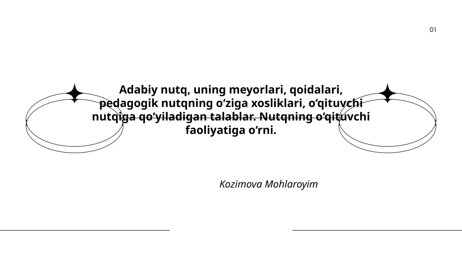 Adabiy nutq, uning meyorlari, qoidalari