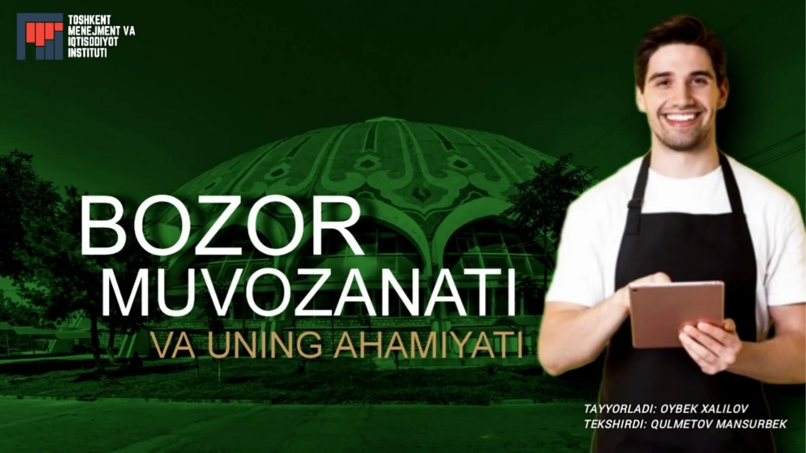 Mavzu: O'zbekiston iqtisodiyotini rivojlantirish yo'llari