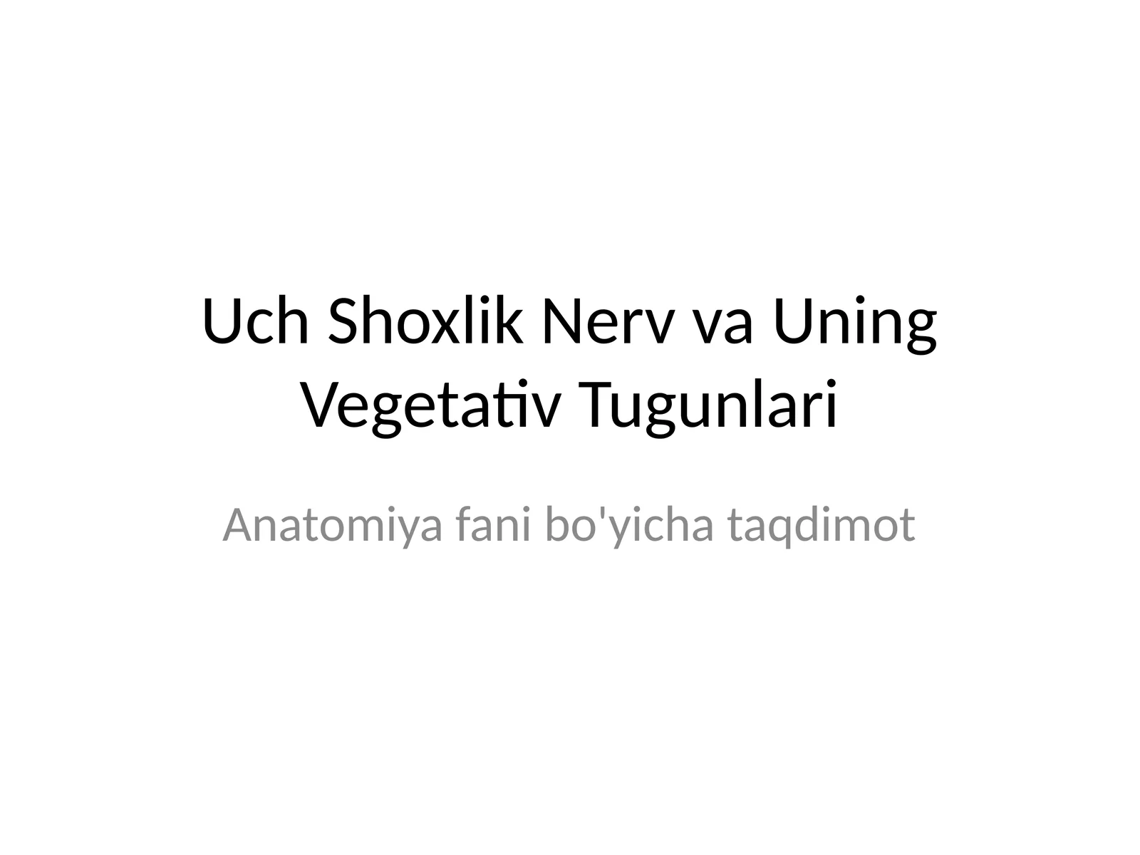 Uch shock nerv