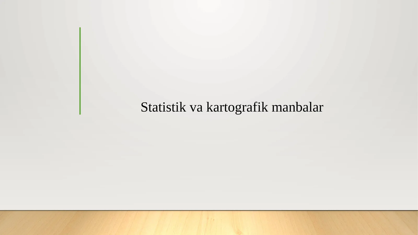 Statistik va kartografik manbalar