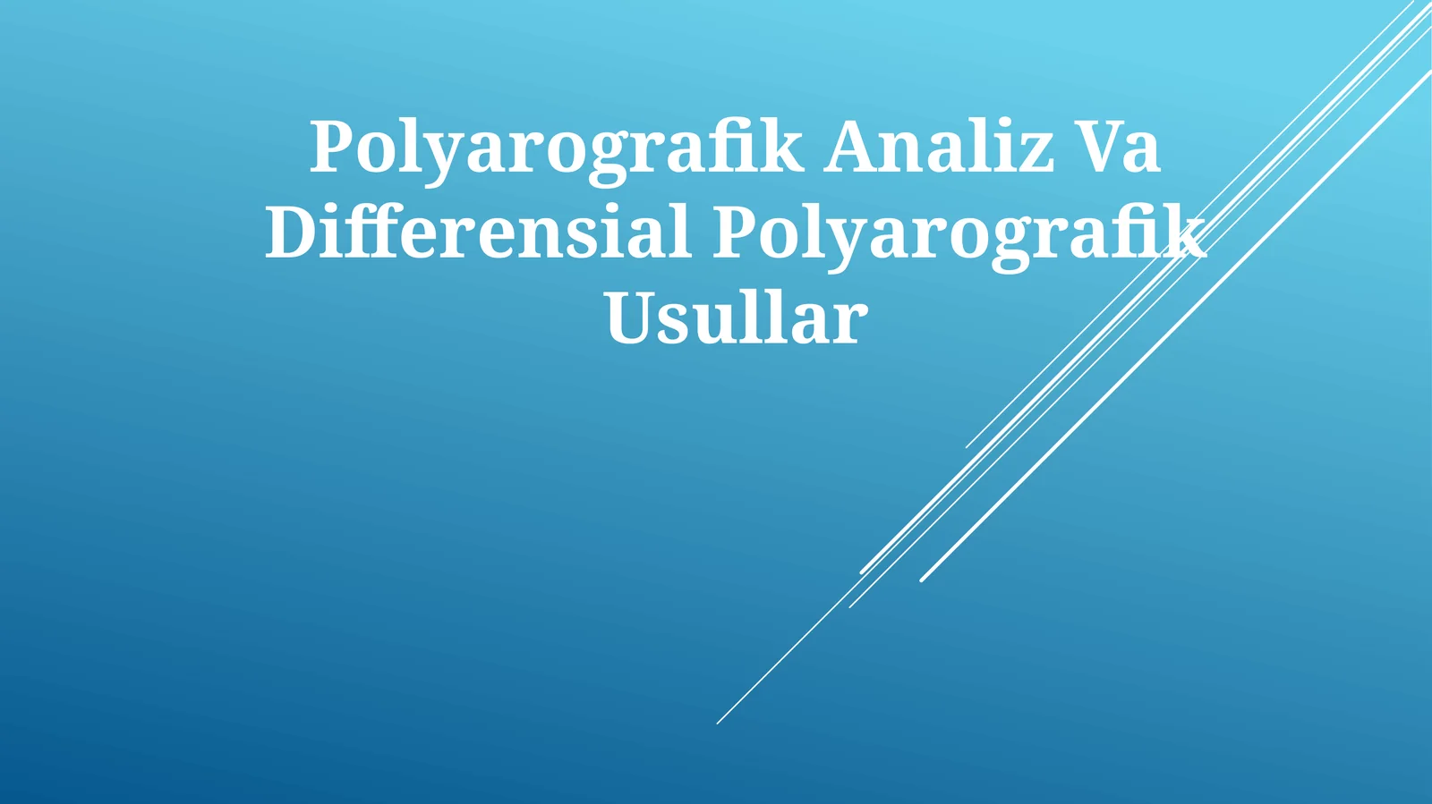 Polyarografik Analiz Va DifferensialPolyarografikUsullar