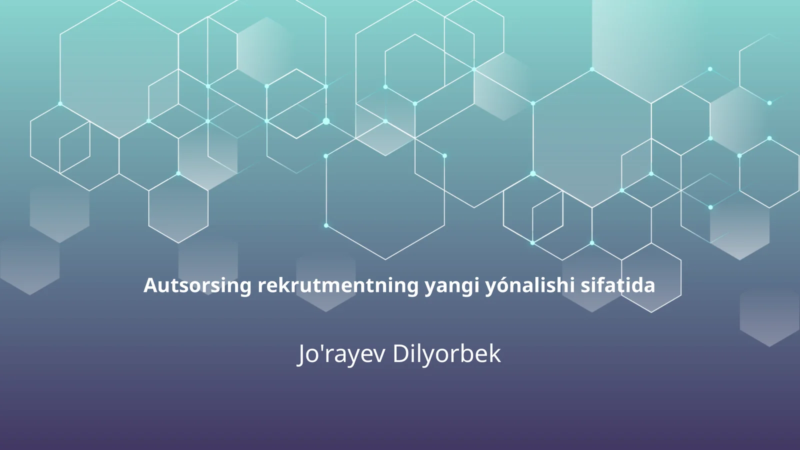 Autsorsing rekrutmentning yangi yónalishi sifatida