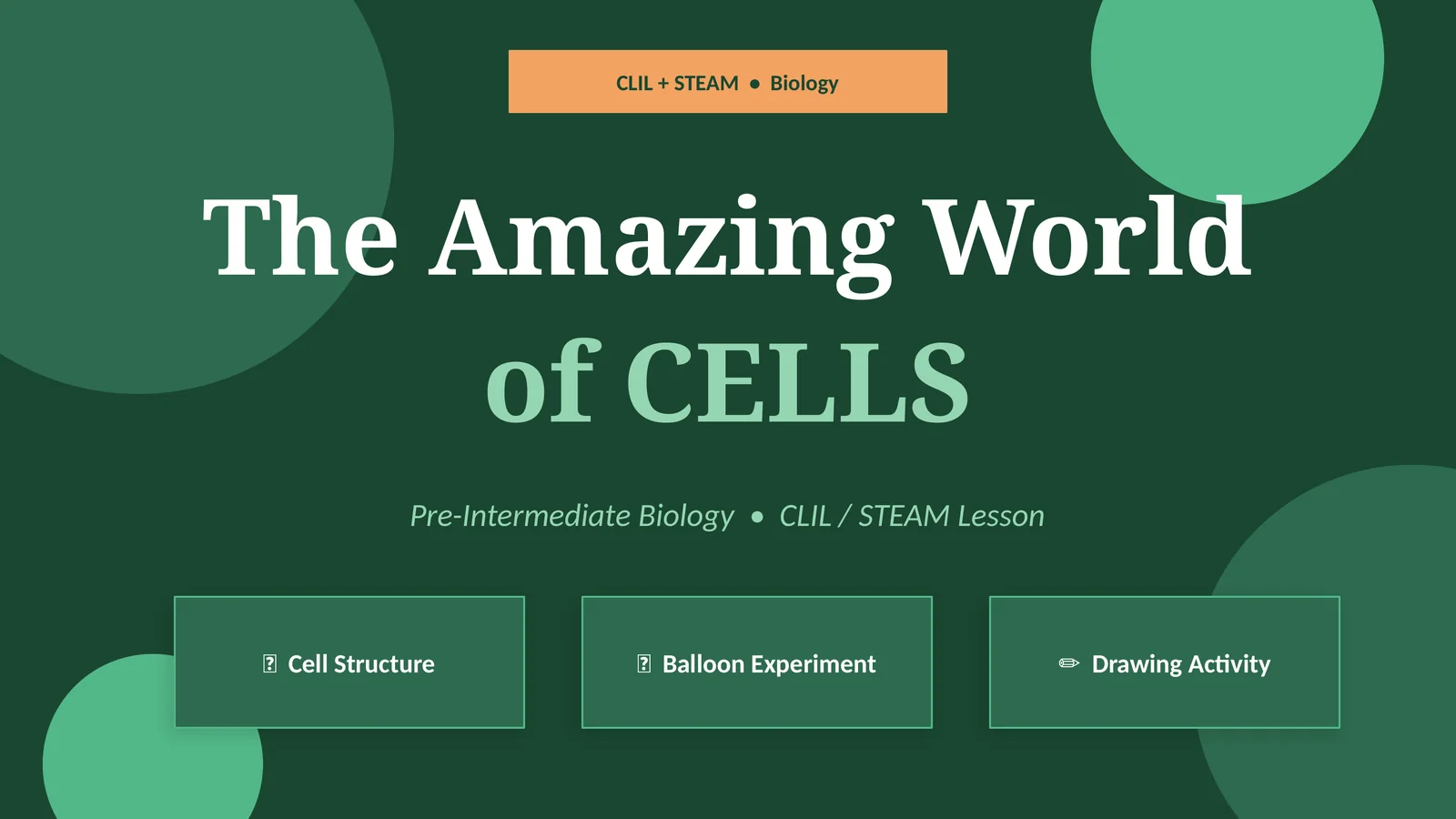The Amazing World of Cells