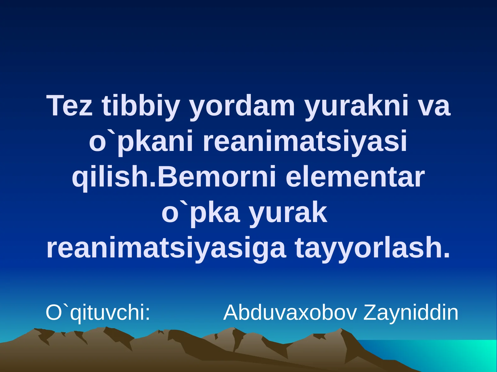 Yurak-o‘pkareanimatsiyasi