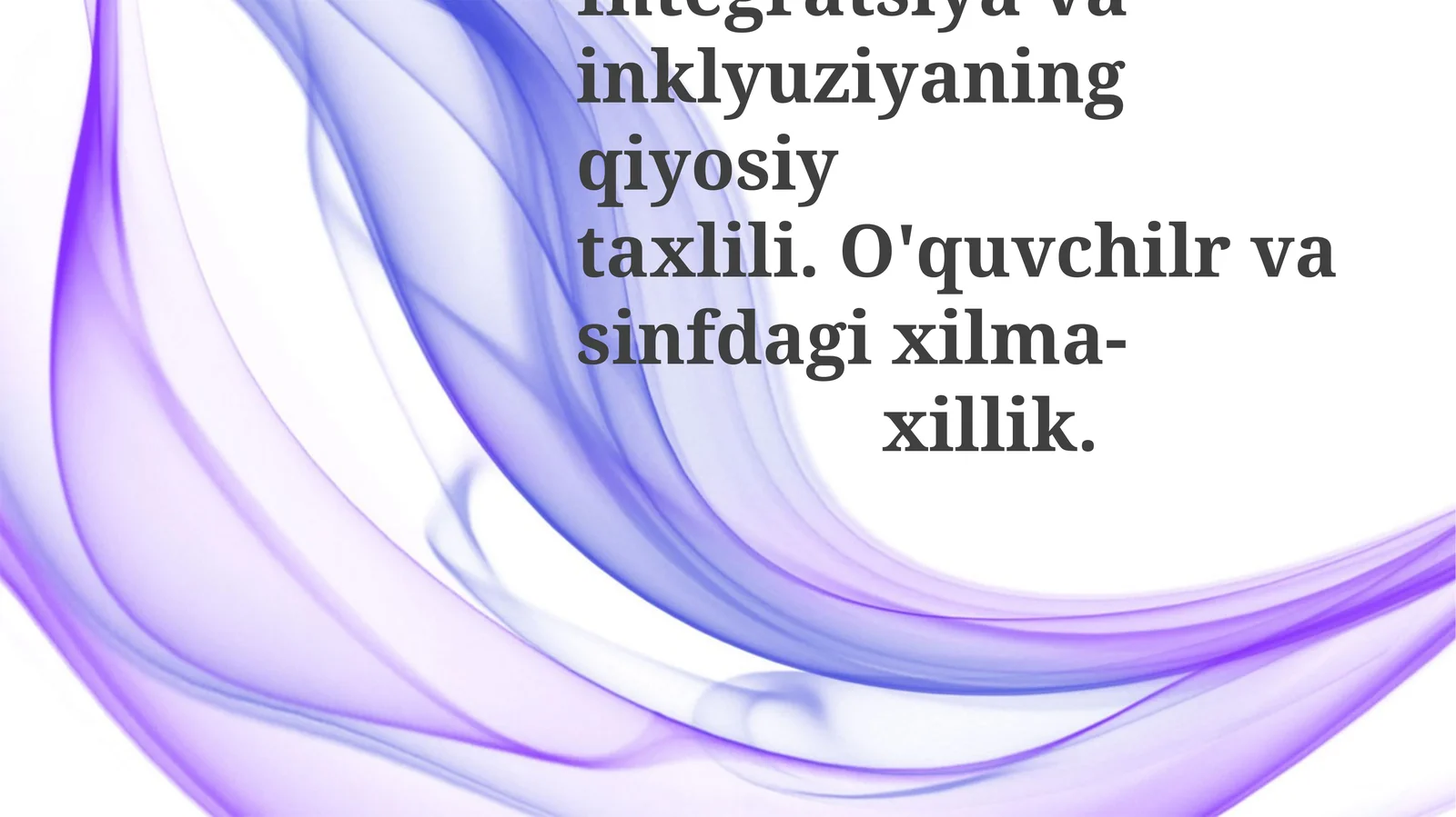 Integratsiya va Inklyuziyaning Taqqoslash Tahlili
