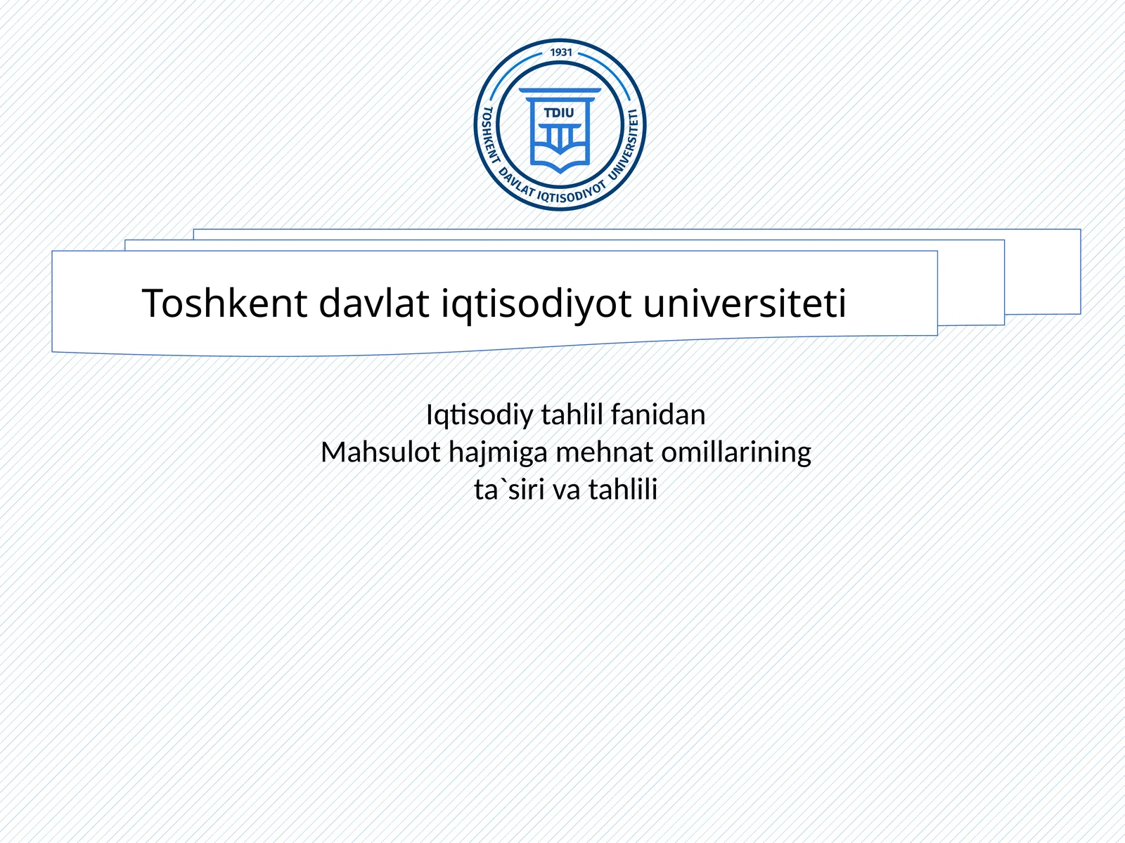 Mahsulot hajmiga mehnat omillarining ta’siri tahlili PPT | Iqtisodiy tahlil prezentatsiya