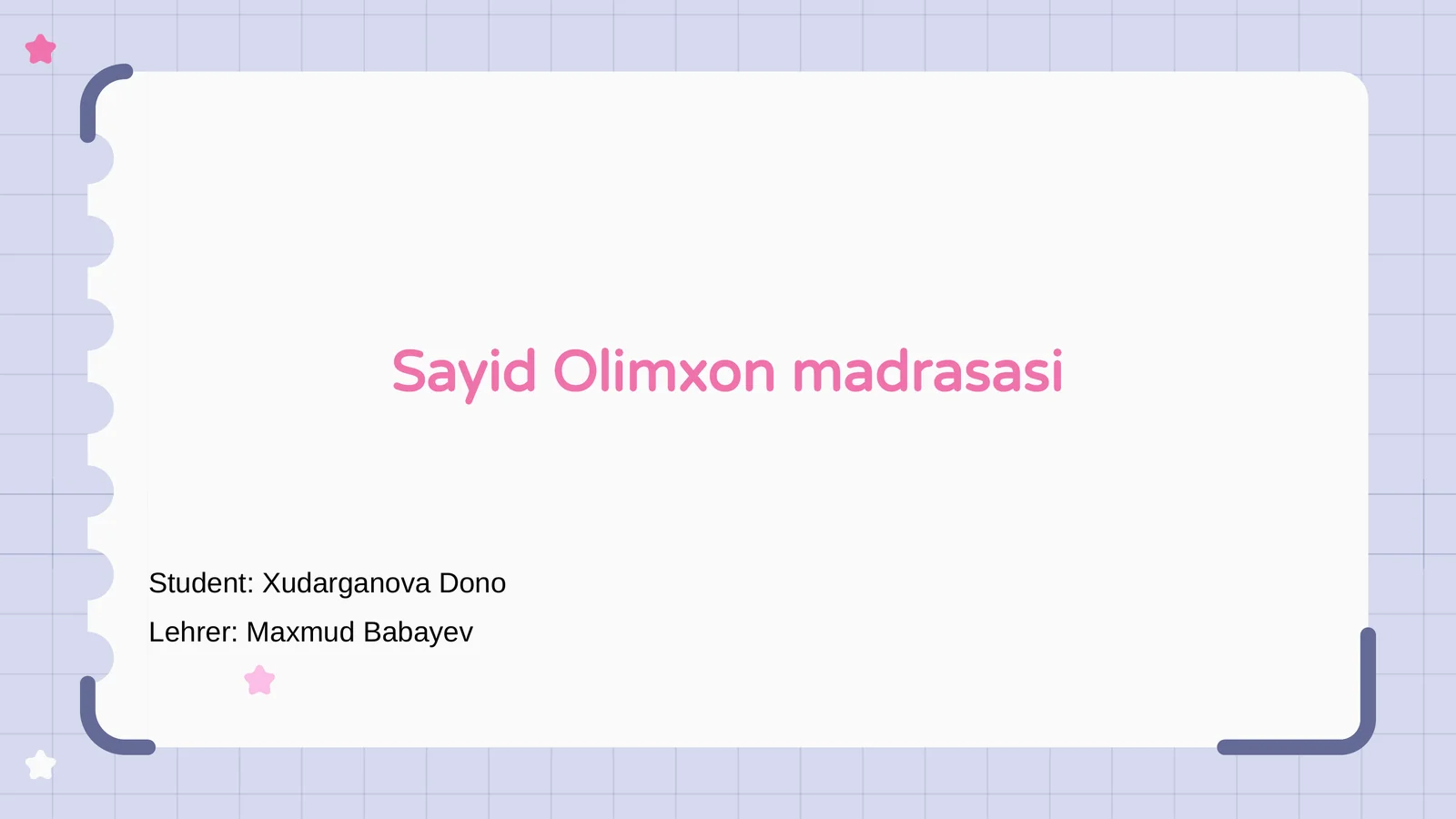 Sayid Olimxon madrasasi