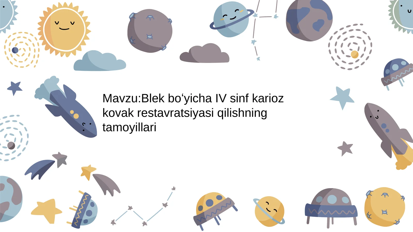 Blek bo'yicha |V sinf tishlar restavratsiyasi.