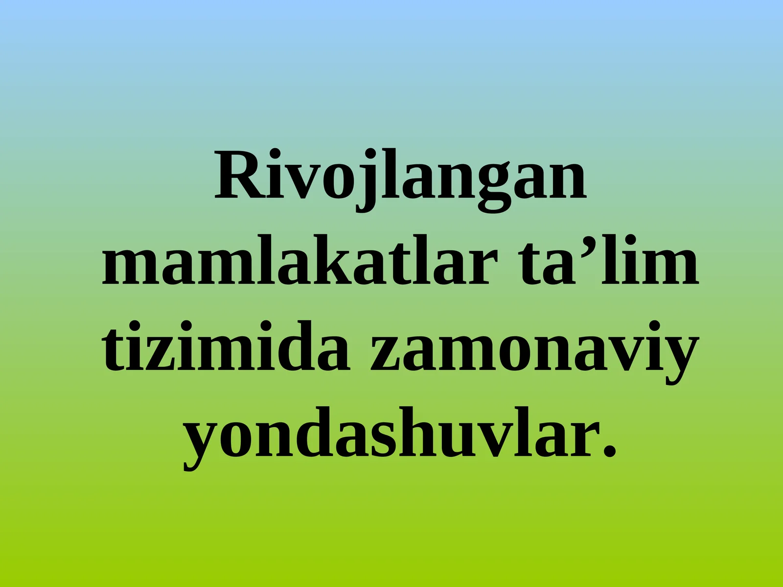 YAPONIYA TA’LIM TIZIMI