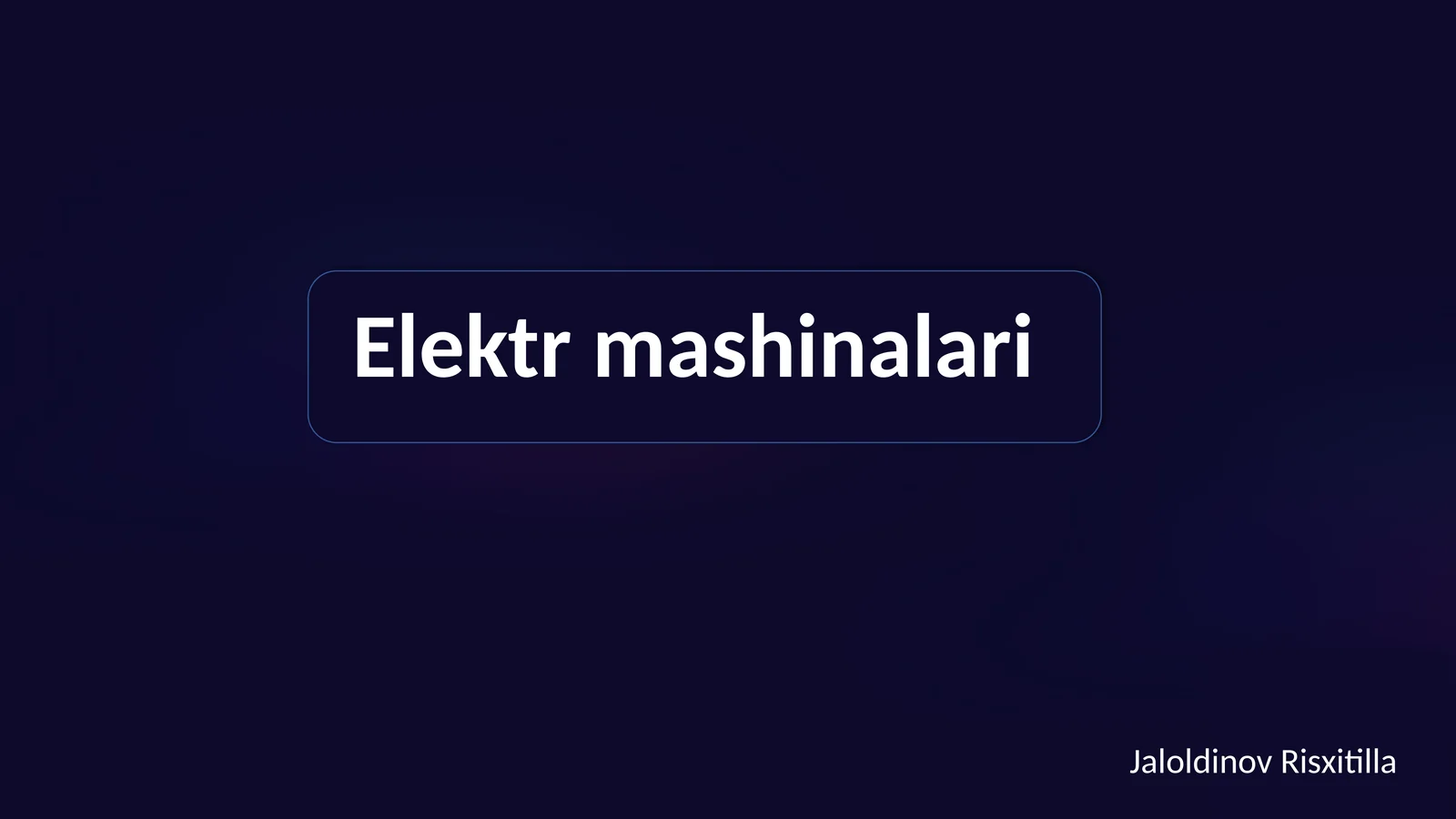 Asinxron Dvigatellar: Tuzilishi va Ishlash Tamoyili