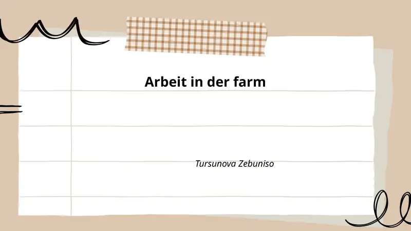 Arbeit in der farm