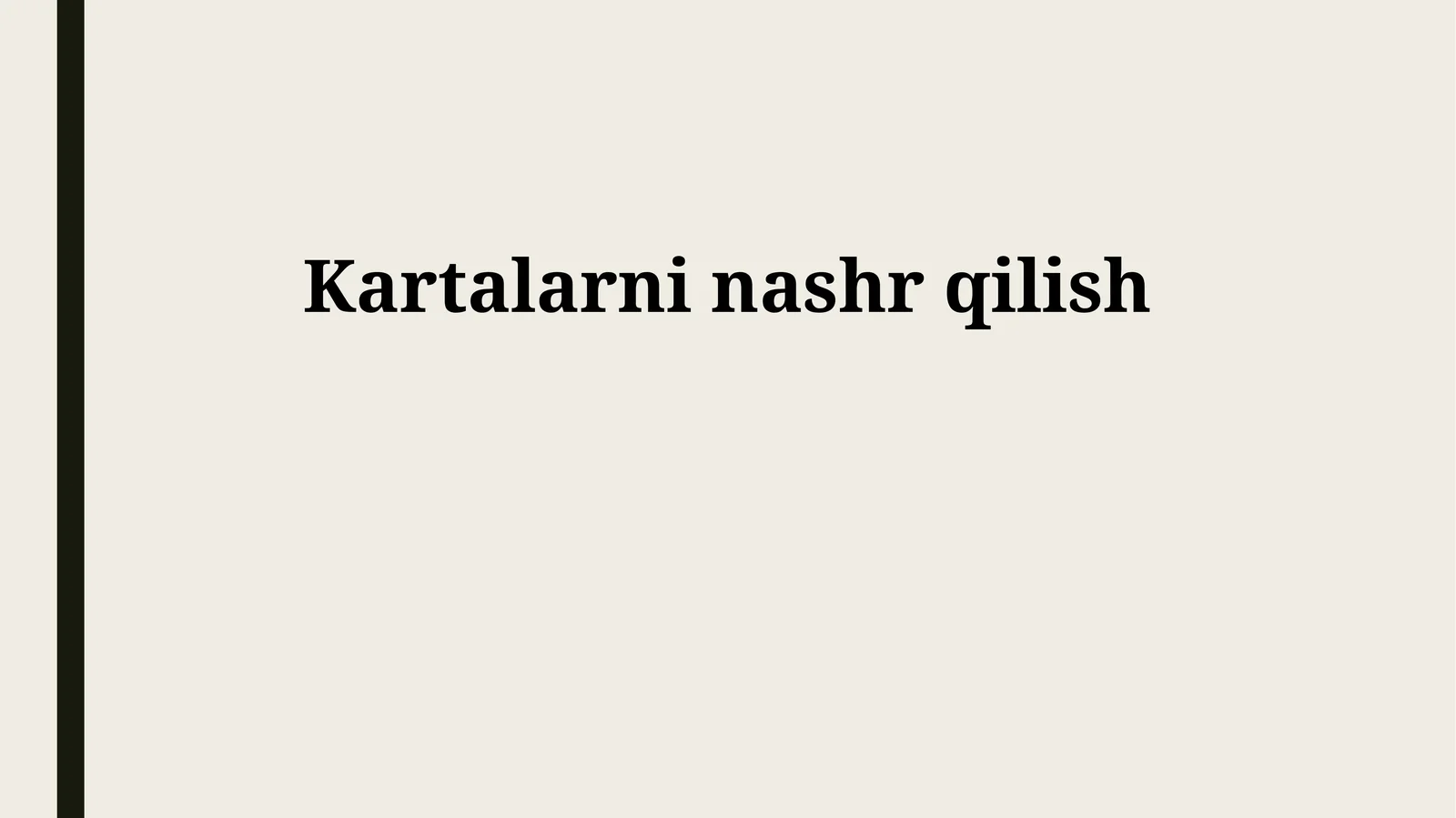 Kartalarni nashr qilish