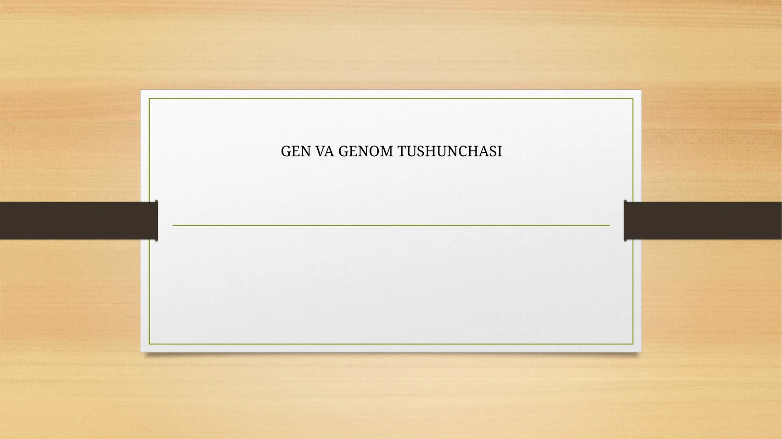Gen va genom tushunchasi