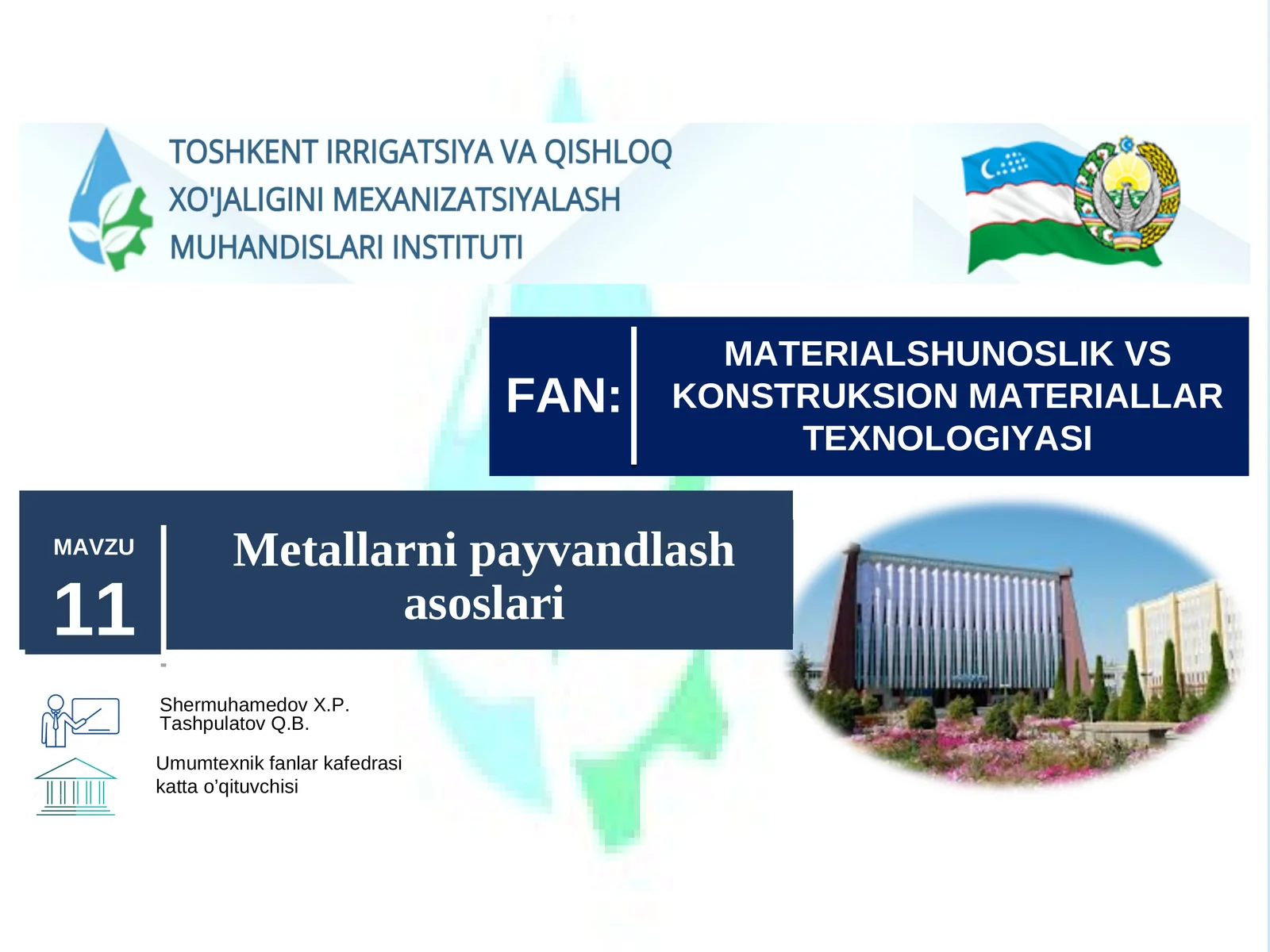 Mеtallarni payvandlash asoslari