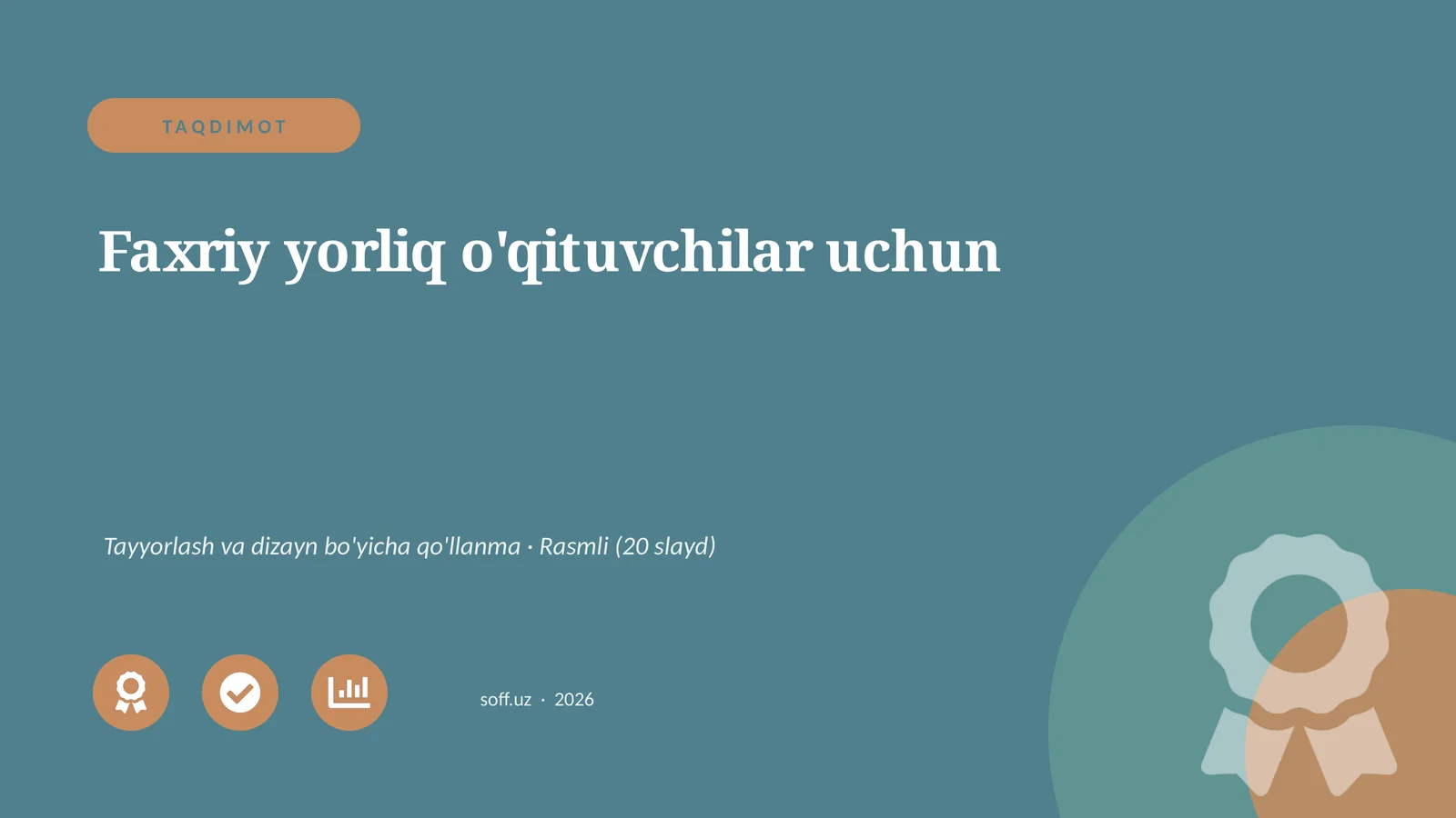 Faxriy yorliq uchun tayyorlash va dizayn bo'yicha qo'llanma
