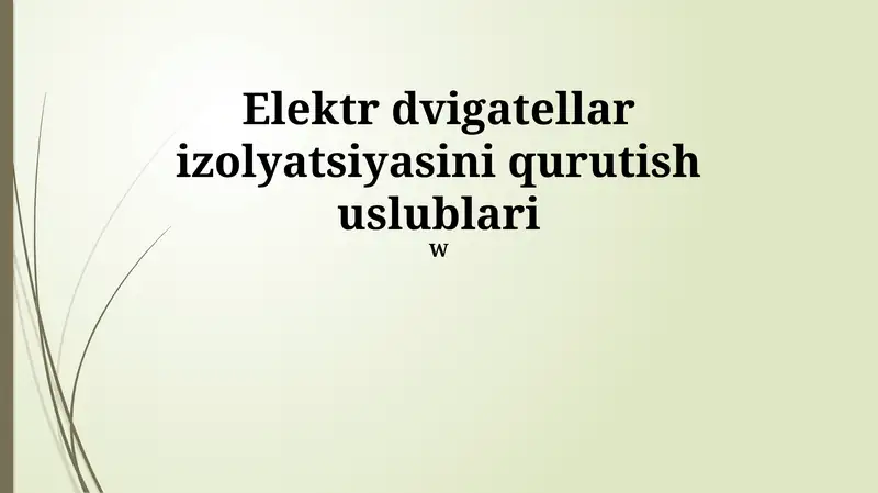 Elektr dvigatellar izolyatsiyasini qurutish uslublari
