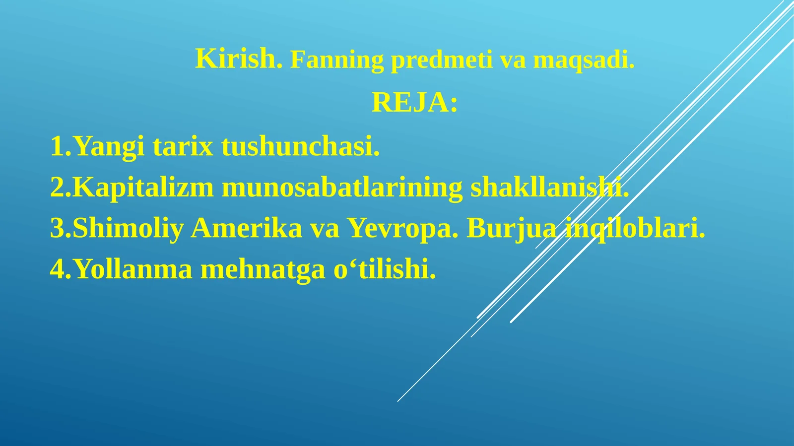 Yangi tarix tushunchasi