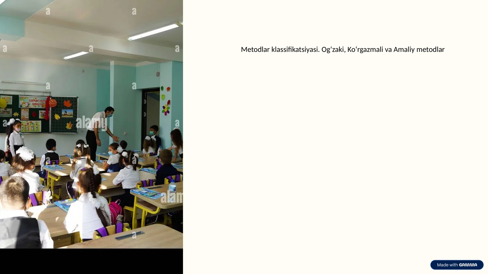 Metodlar klassifikatsiyasi. Og‘zaki, Ko‘rgazmali va Amaliy metodlar