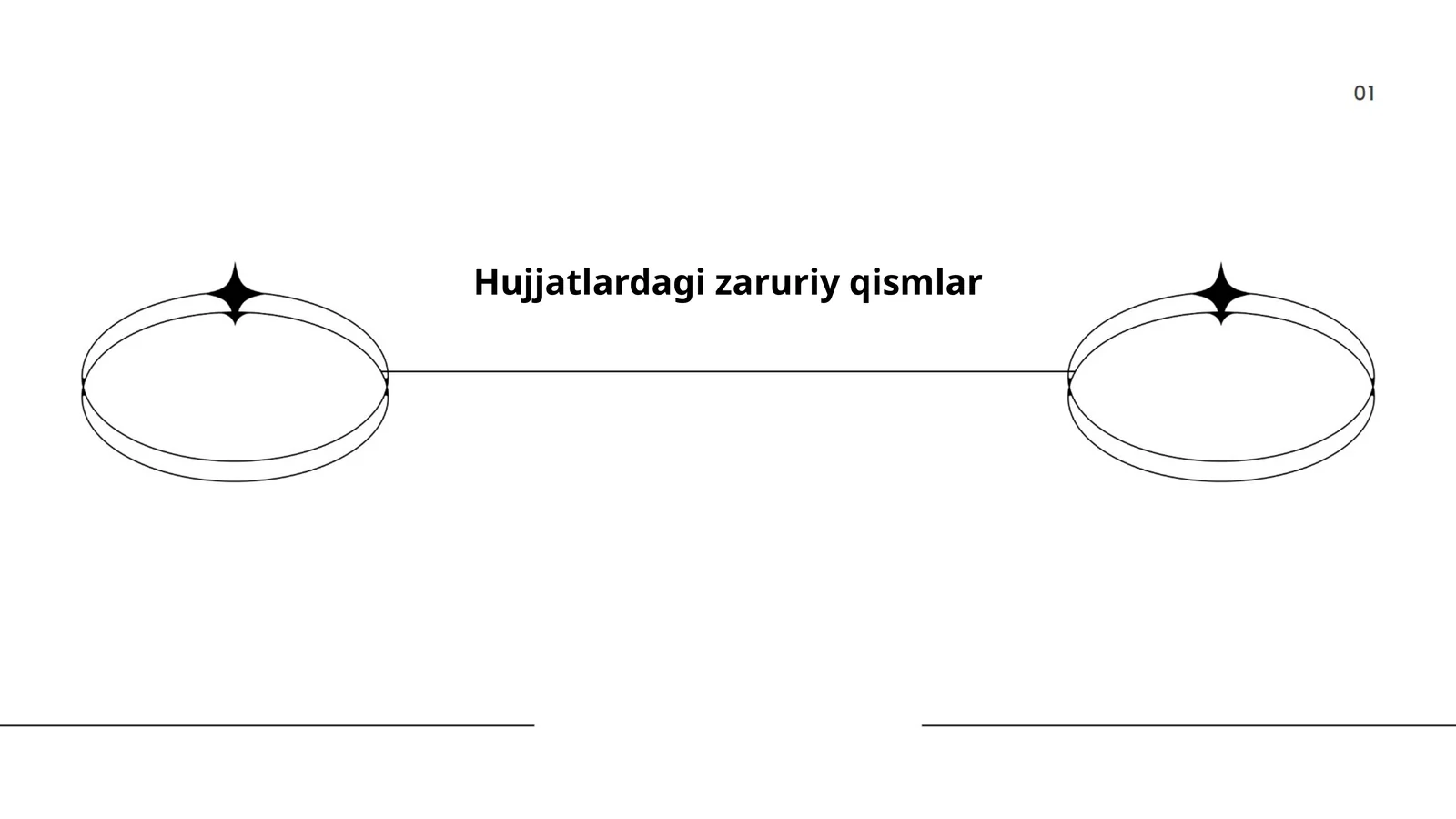 Hujjatlardagi zaruriy qismlar