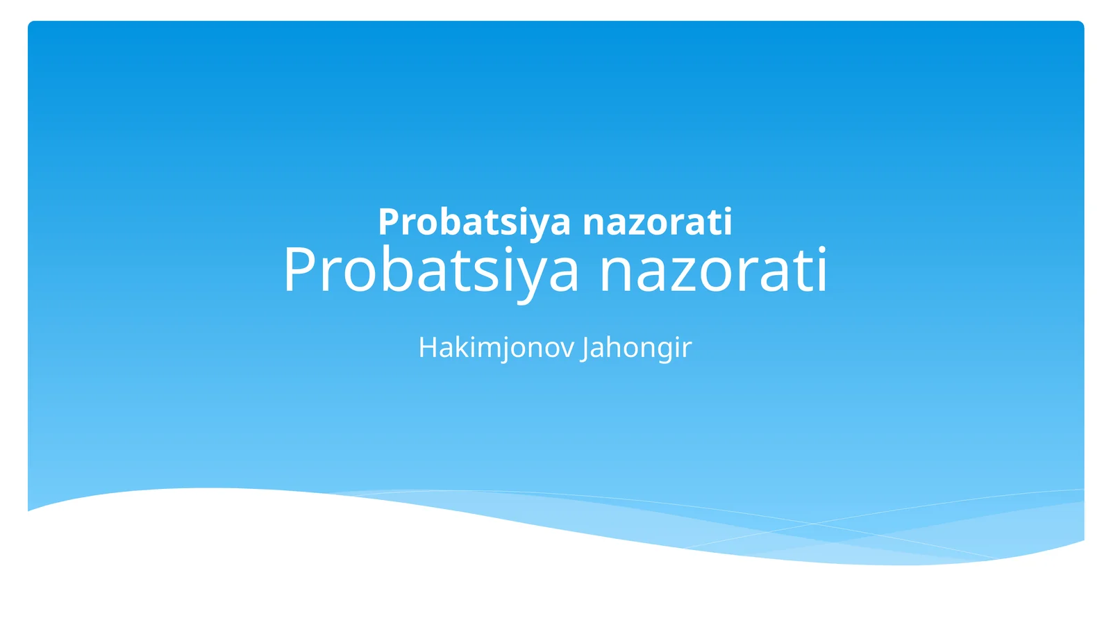 Probatsiya nazorati