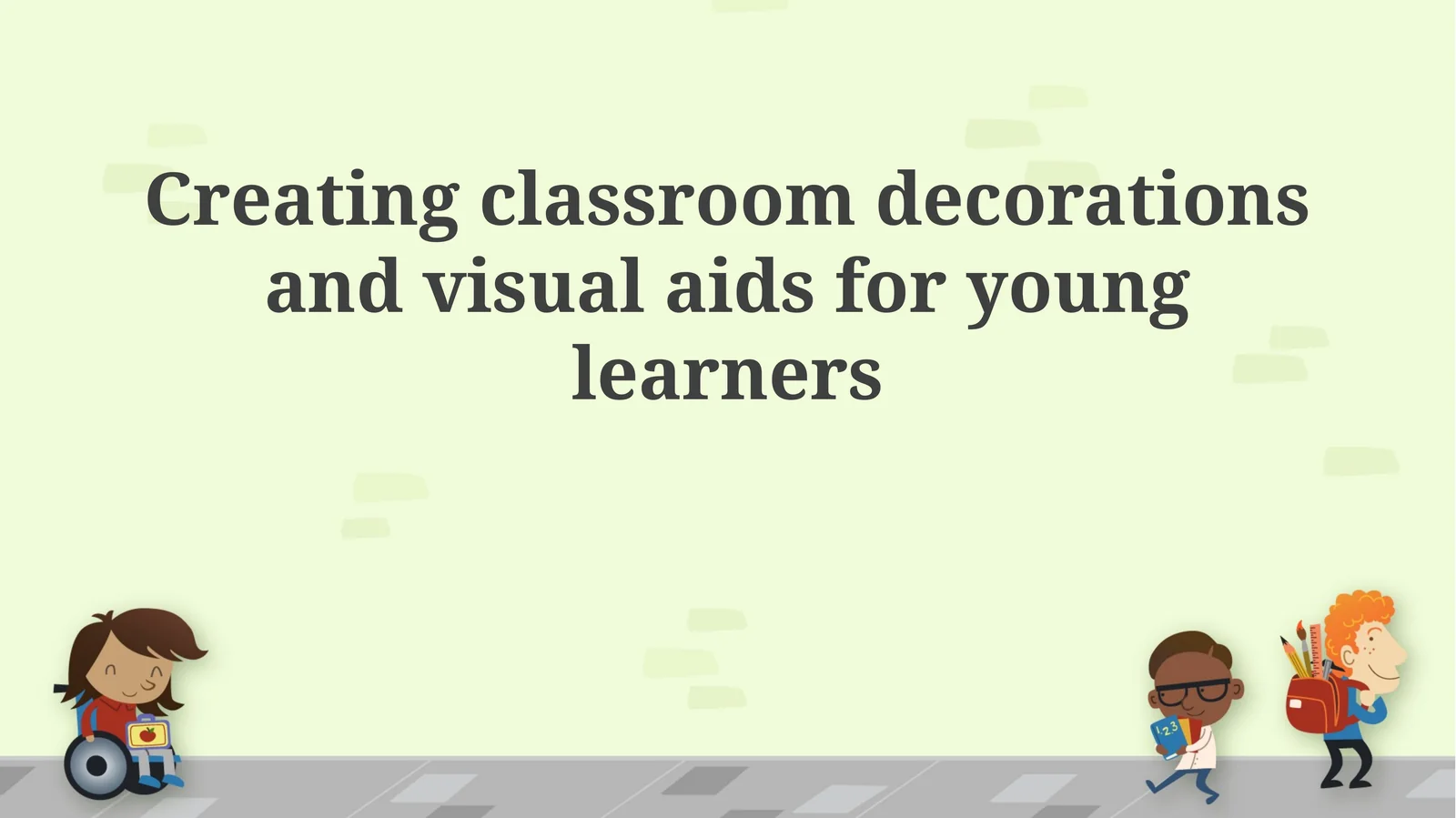 Creating classroom decorations and visual aids for young learners