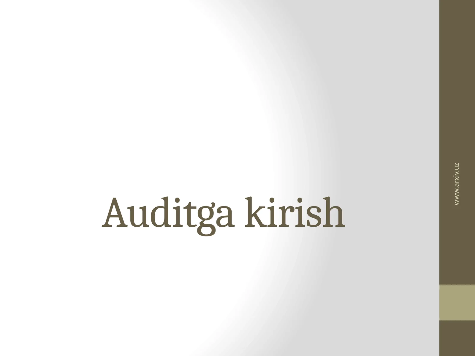 Auditga kirish