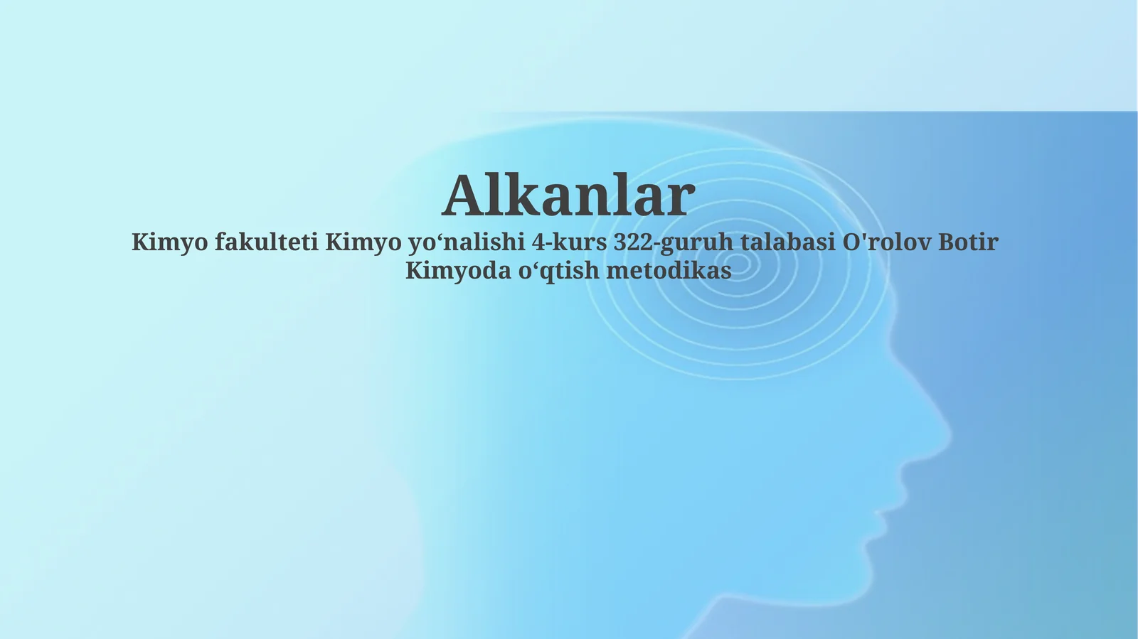 Alkanlar