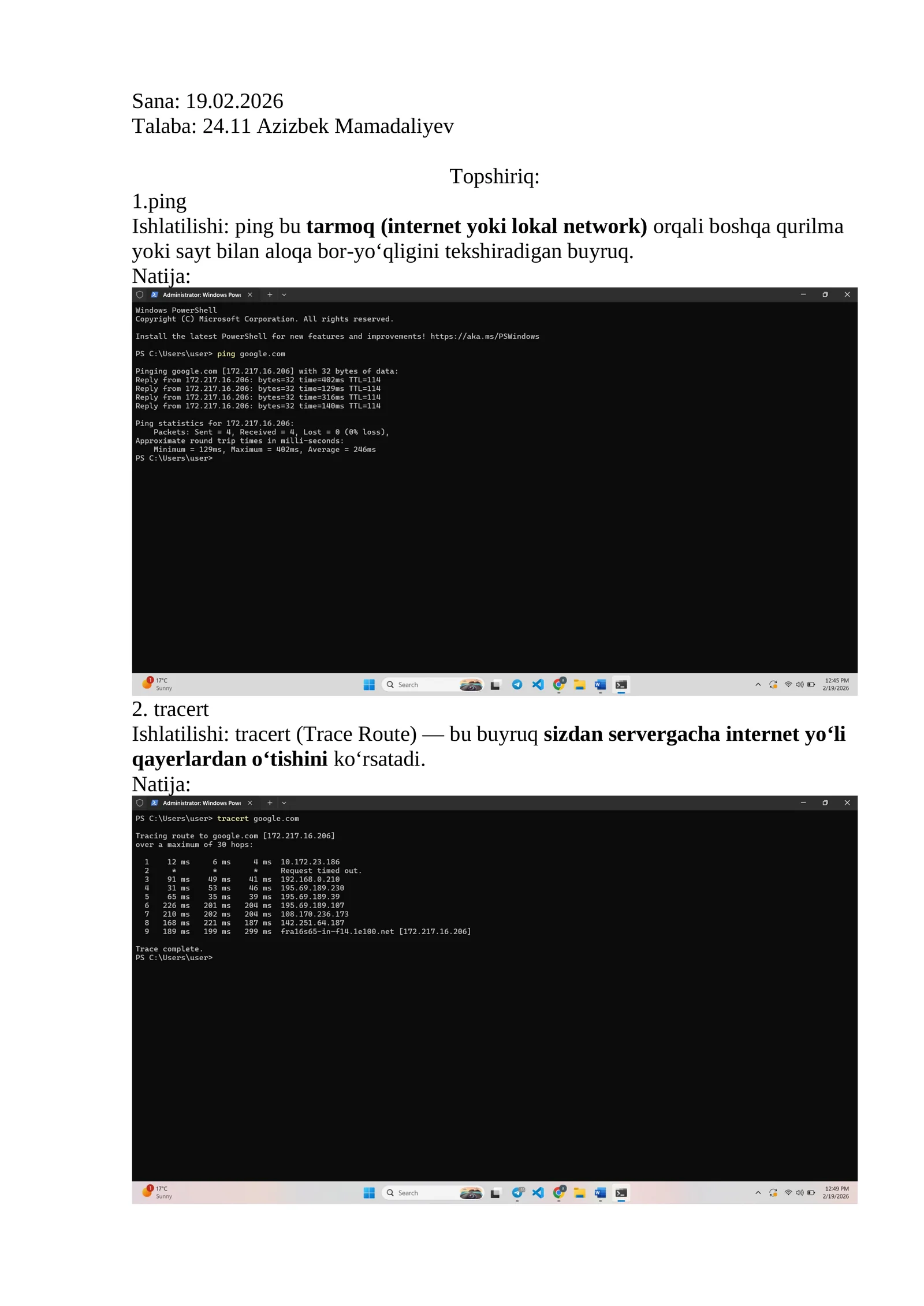 tracert