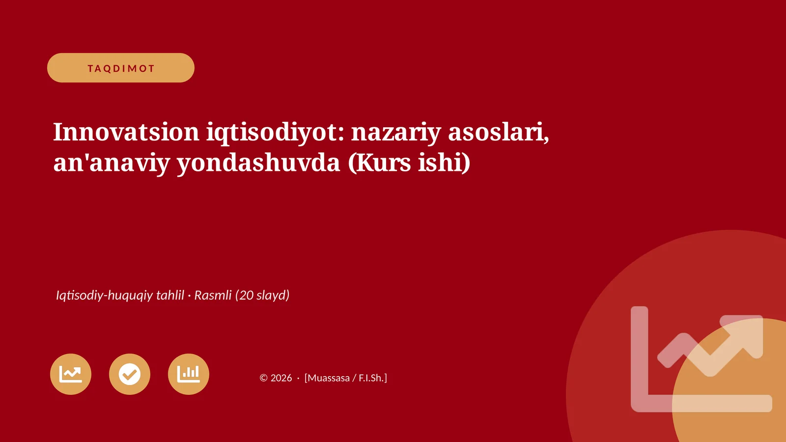 Innovatsion iqtisodiyot: nazariy asoslari, an'anaviy yondashuvda (Kurs ishi)