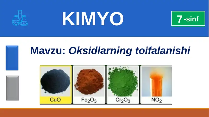 Oksidlarning toifalanishi