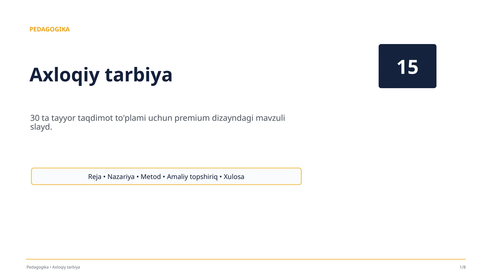 Axloqiy tarbiya
