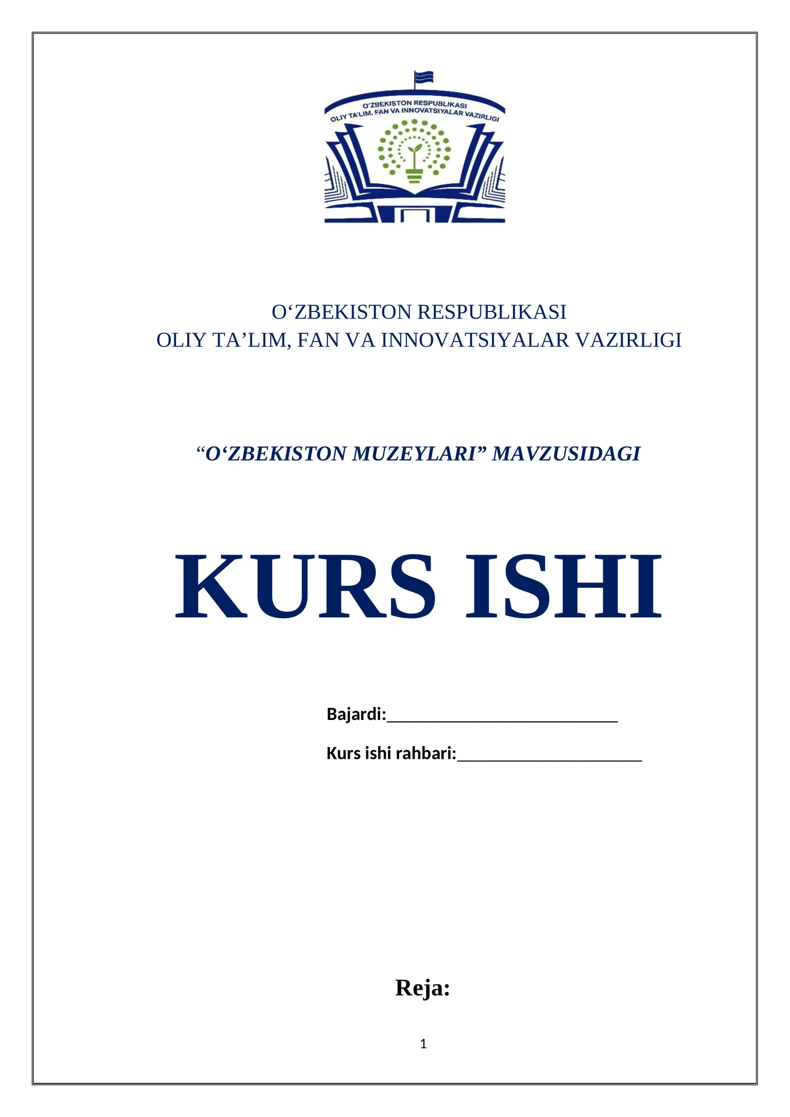 O‘ZBEKISTON MUZEYLARI